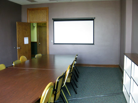 A shared conference room is available for commercial use