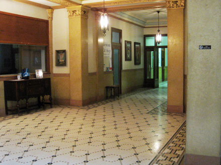 Entrance to office 102 off of the lobby