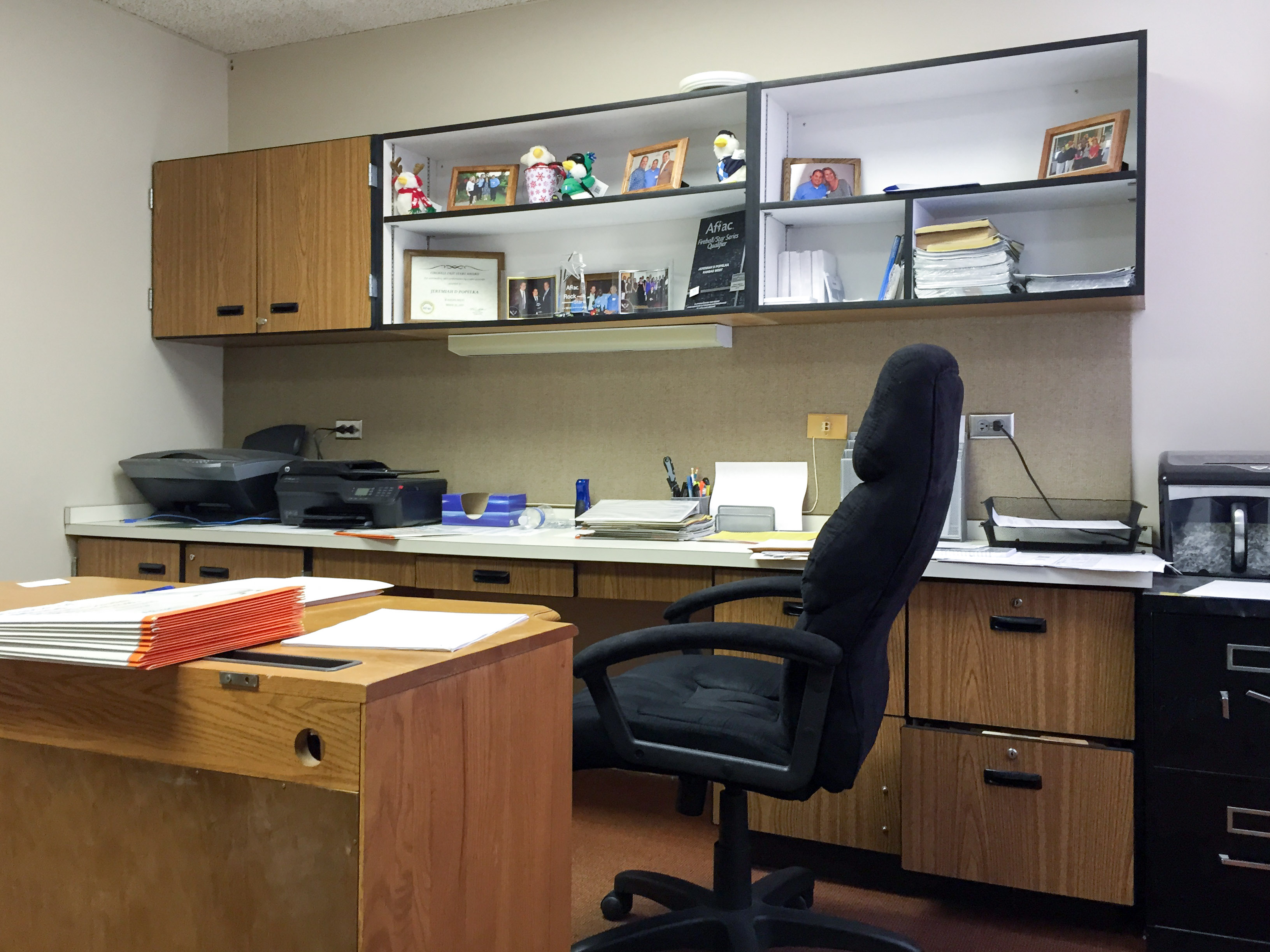 Office 231 has a built in desk and cabinets 231 Built In 2