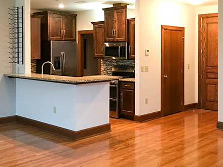 View of 302's Kitchen & Dining Area
