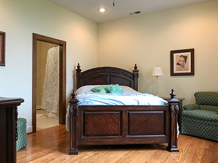 Master bedroom in condo 105